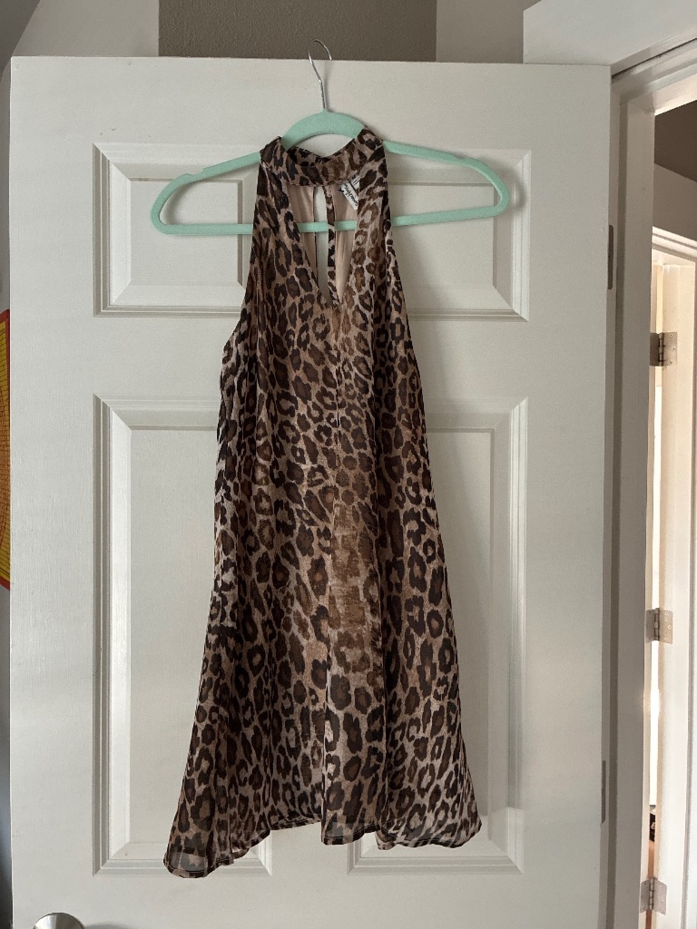 Leopard print A line dress